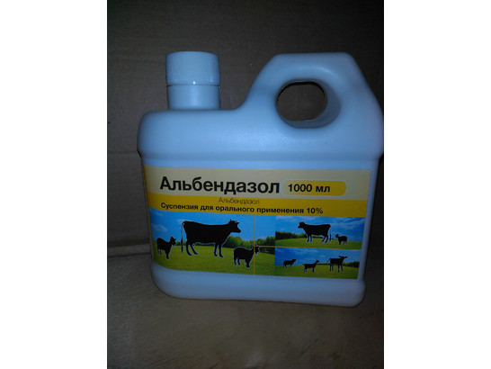 Альбендазол (Albendazole) 100 суспензия для перорального применения (1000 мл.), 10%
