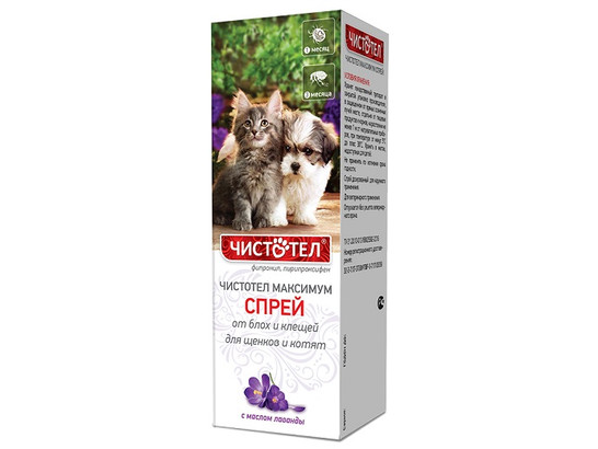 Спрей Чистотел п/блох Юниор Максимум д/щенков и котят 100 мл /С618/Неотерика/40 шт.упак/