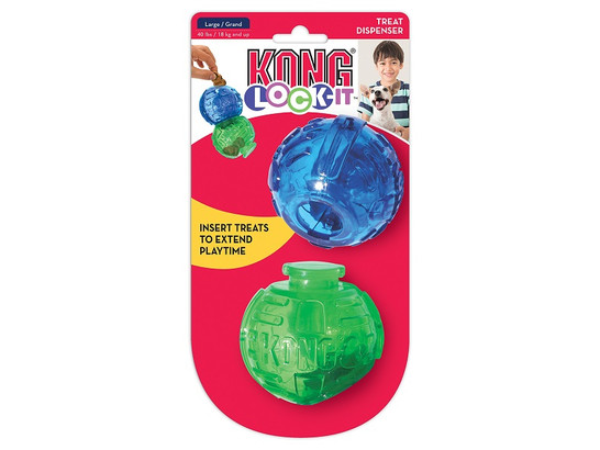 Игрушка д/с Конг Мячик для лакомств 2шт., Kong Lock-It