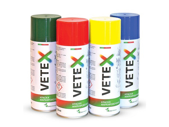 Аэрозоль для маркировки животных VETEX 520мл КРАСНЫЙ 1/12