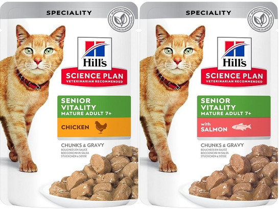 Hill’s для кошек Science Plan Senior Vitality Mature Adult 7+, 0.085кг, пауч