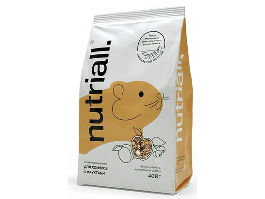 Корм Nutriall 400г д/хомяков с фруктами