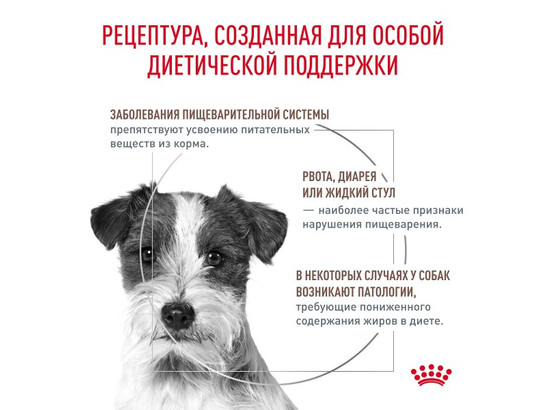 Royal Canin для собак Gastrointestinal Low Fat Small Dogs, 1.0кг