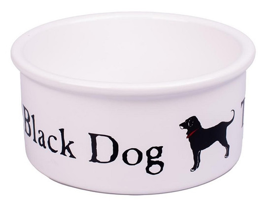 Миска керам. д/с 0,6л BLACK DOG белая, КерамикАрт