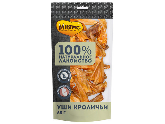Лакомство Мнямс д/с 65г Уши кроличьи