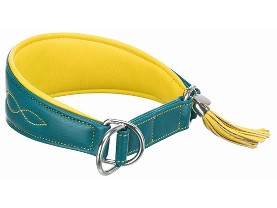 Ошейник 40мм Трикси д/борзых Active Comfort XS: 21-26см, петроль/желтый