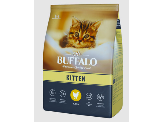 Mr. Buffalo KITTEN сухой корм для котят курица 1.8кг, B102