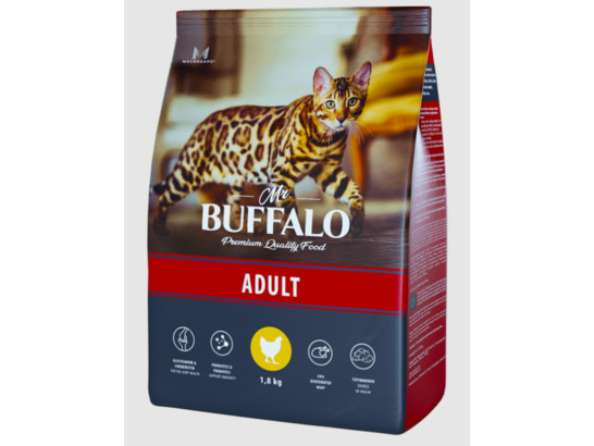 Mr. Buffalo ADULT Сухой корм д/к курица 1,8кг, B105
