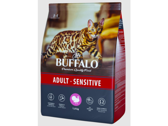 Mr. Buffalo ADULT SENSITIVE Сухой корм д/к индейка 1,8кг, B108