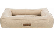 Лежак Трикси Lona с бортиком, прямоугольный, 60*50см, песочный