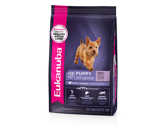 Eukanuba для щенков Puppy Small Breed, 3.0кг