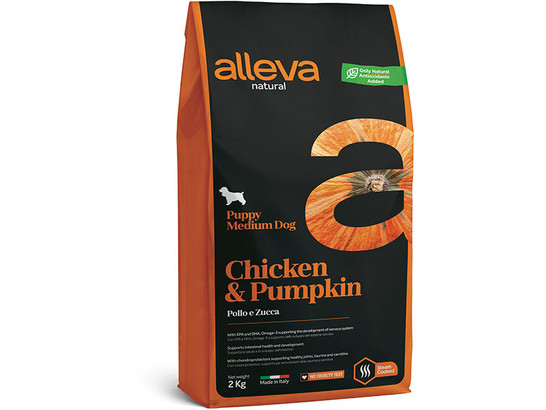 Alleva Natural Puppy Chicken & Pumpkin Medium 2кг