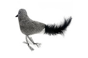 Игрушка д/к Петпарк птичка с перьями 25см, серая, Petpark