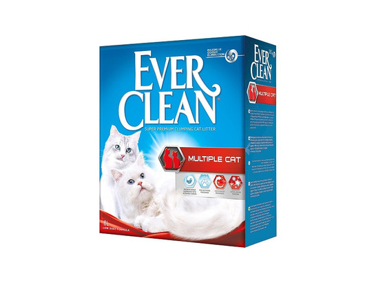 Наполнитель Ever Clean Multiple Cat комкующийся, для нескольких кошек 6л