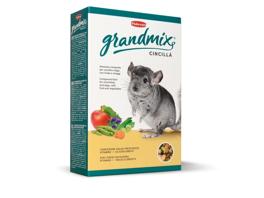 Корм ПАДОВАН д/шиншилл и дегу 850г, комплексный основной, GRANDMIX cincilla 