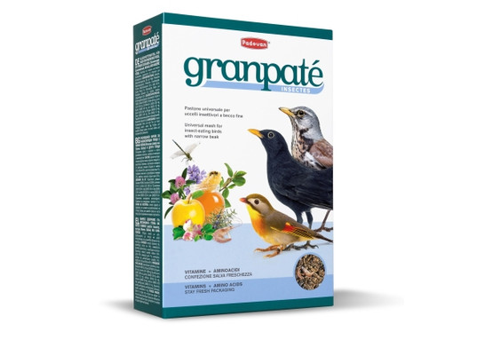 Корм ПАДОВАН д/насекомоядных птиц 1кг, комплексный с насекомыми, GRANPÂTÉE Insectes