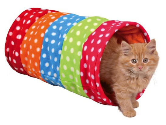 Игрушка д/к Трикси Тоннель 25*50см, горошек, флис