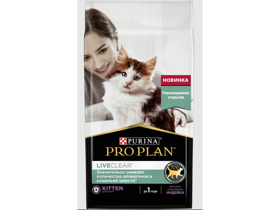 Pro Plan LiveClear для котят Kitten, 0.400кг