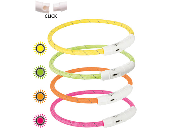 Кольцо мигающее Трикси д/с с USB M-L 45см, нейлон