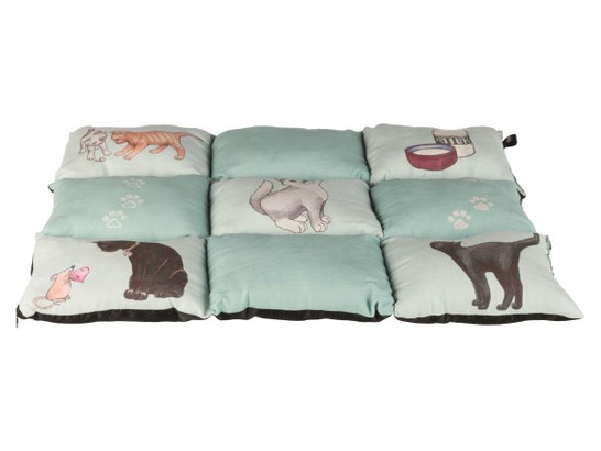 Лежак подстилка Трикси для кошки Patchwork, 70*55 см, мятный