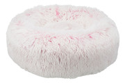 Лежак Трикси Harvey с бортиком ф50см, бело-розовый
