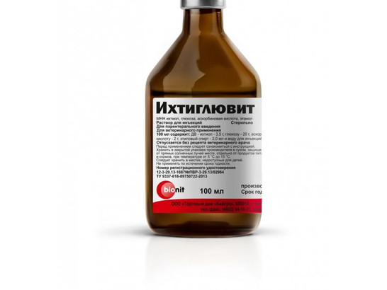 Ихтиглювит 100 мл, Бионит, 70 фл.упак, БиАгро