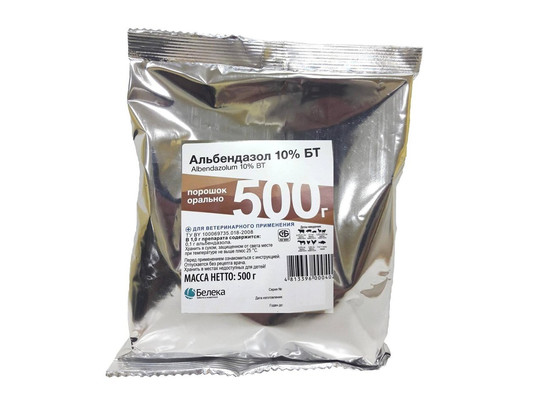 Альбендазол 10% БТ ,уп 500 гр (1/24) Белека
