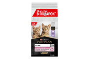 Pro Plan для котят с чувствительным пищеварением DELICATE Kitten, индейка, 10.0кг+2.0кг