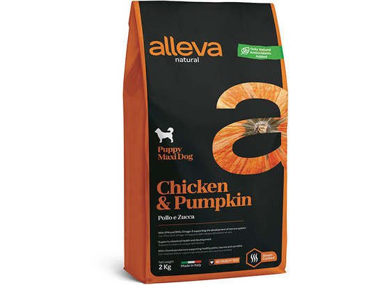Alleva Natural Puppy Chicken & Pumpkin Maxi 2кг