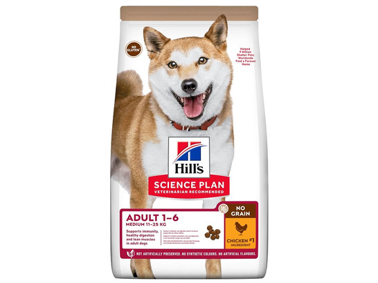 Hill's для собак Science Plan Adult Medium no Grain (беззерновой), Курица-картофель, 2.5кг