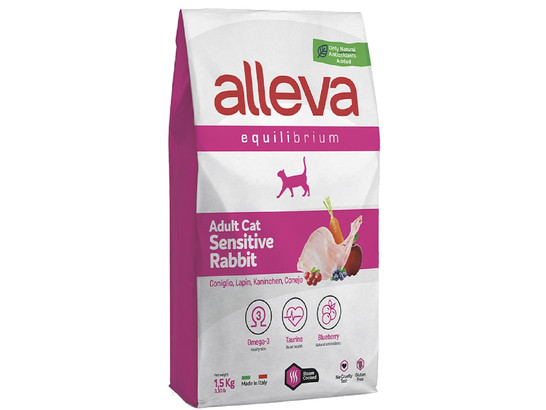Alleva Equilibrium Sensitive Rabbit Adult Cat 1.5кг