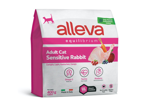 Alleva Equilibrium Sensitive Rabbit Adult Cat 400г