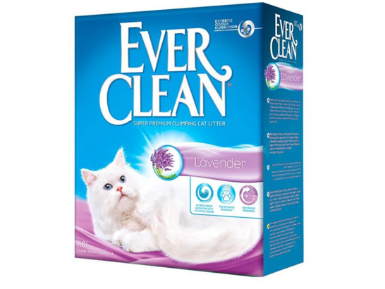 Наполнитель Ever Clean Lavender комкующийся для кошек, с ароматом лаванды 10л