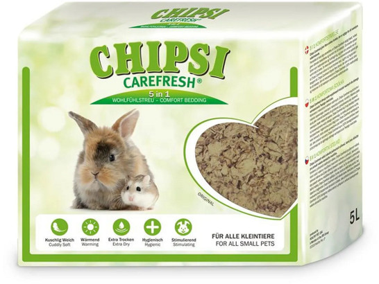 Наполнитель/подстилка CHIPSI CAREFRESH ORIGINAL д/птиц и мелких животных 5л, 8шт.упак.