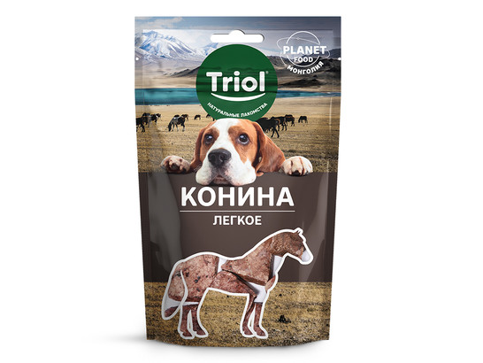 Лакомство д/собак Триол Planet Food Легкое конское, 30г