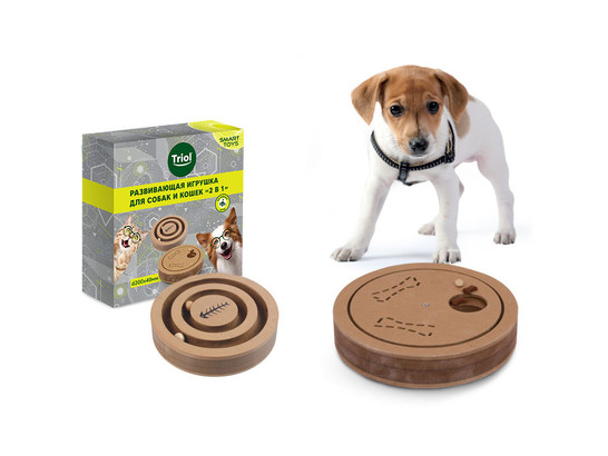 Игрушка д/с и кошек Triol развивающая Smart Toys 2 в 1, d20*40см