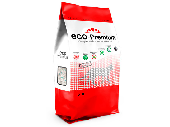 Наполнитель ECO Premium GREEN 5л/1,9кг, древесный без запаха