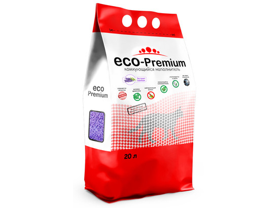 Наполнитель ECO Premium Лаванда 20л/7,6кг, древесный