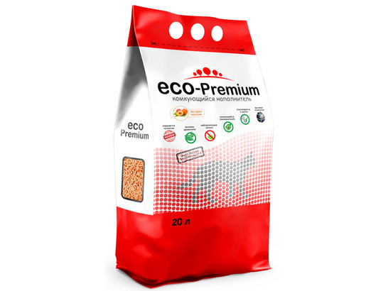 Наполнитель ECO Premium Персик 20л/7,6кг, древесный
