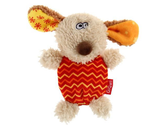 Игрушка д/с GiGwi Plush Friendz Собачка со смненными пищалками, 13см