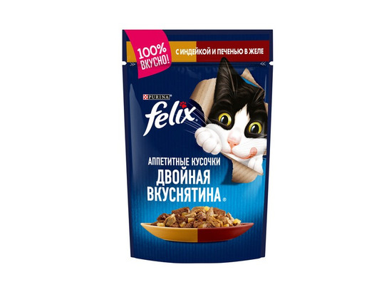 Феликс для кошек Двойной вкус, 0.085кг, пауч