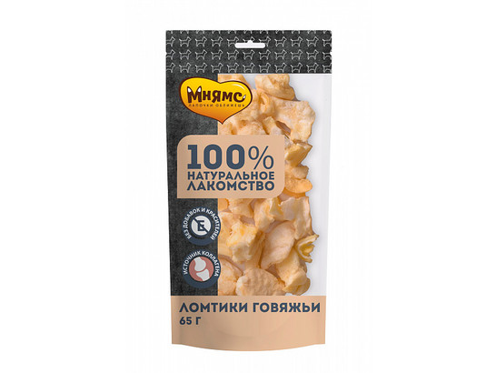 Лакомство Мнямс д/с 65г Ломтики говяжьи
