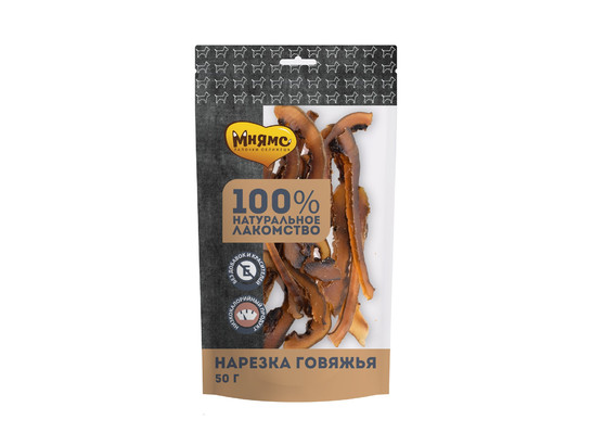Лакомство Мнямс д/с 50г Нарезка говяжья