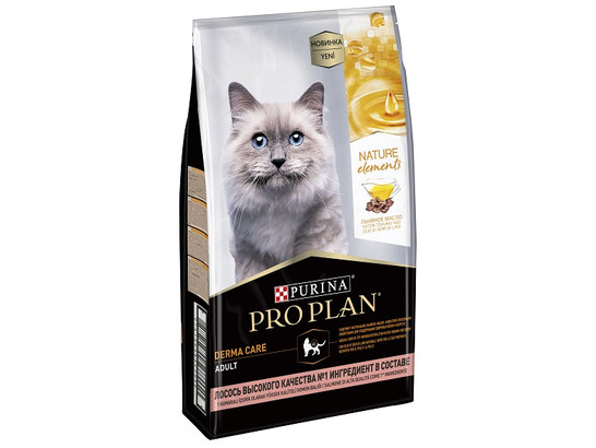 Pro Plan Nature Elements для кошек с чувствительной кожей Derma Care, лосось, 7.0кг