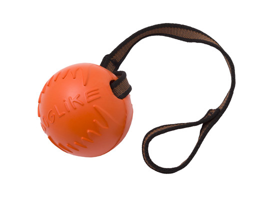 Доглайк Мяч с лентой DL малый, оранжевый