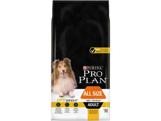 Pro Plan для собак всех пород склонных к избыточному весу OptiWeight All Size Light Adult, 14.0кг