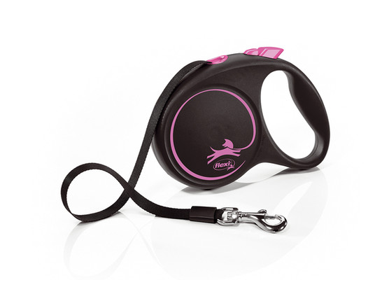 Поводок-рулетка Flexi Black Design tape M 5m 25 kg