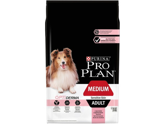 Pro Plan для собак средних пород Medium Adult Чувств.кожа., Лосось, 7.0кг