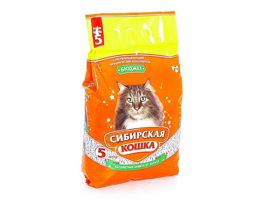 Наполнитель Сибир.Кошка 5л БЮДЖЕТ впитывающ., упаковка (4шт)