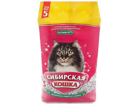 Наполнитель Сибир.Кошка 5л КОМФОРТ, упаковка (4шт)